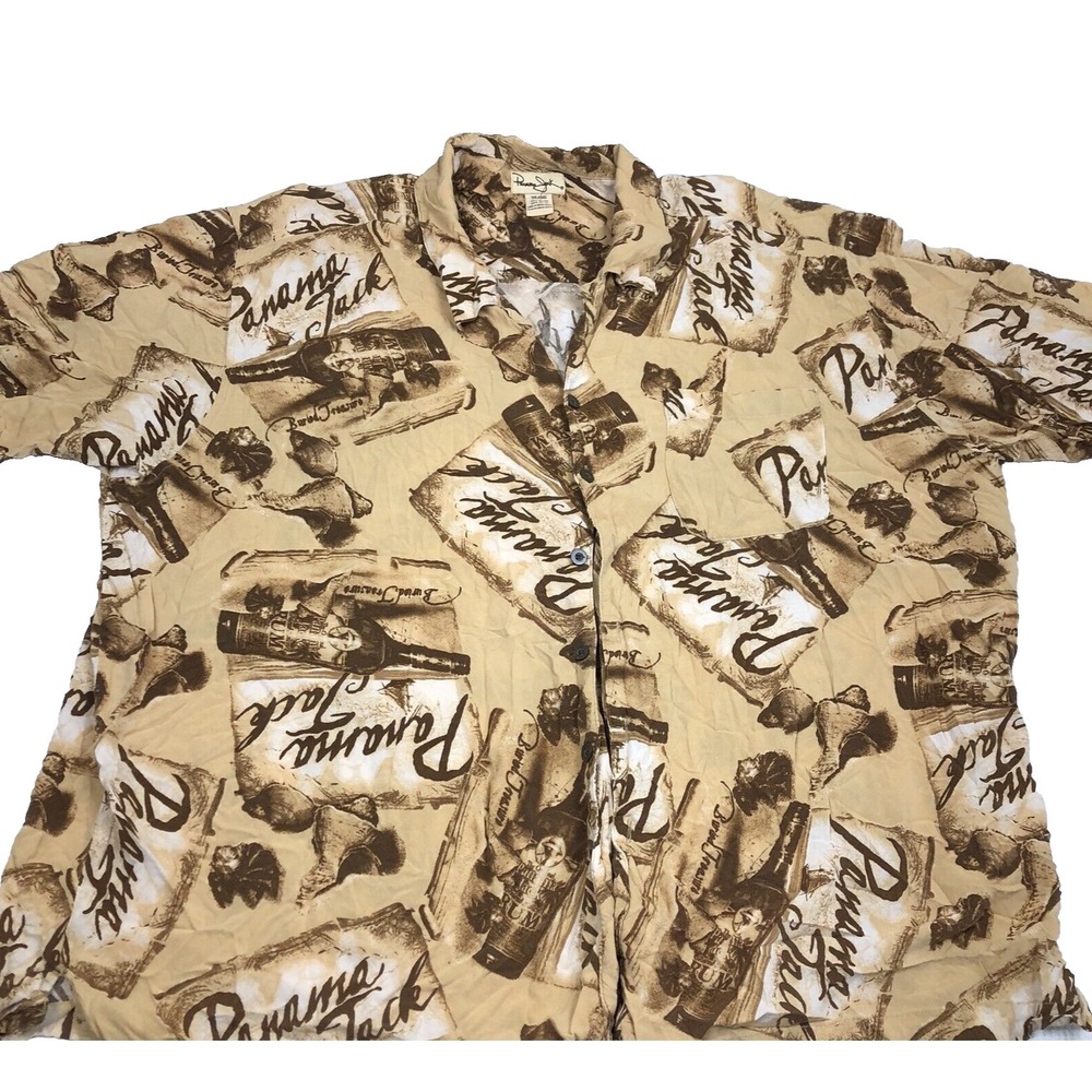 Panama Jack Aloha Shirt 3XL Vintage Multicolored Floral‎ Soft Rayon XXXL